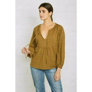 Rachel Pally Brown Polka Dot Blouse
